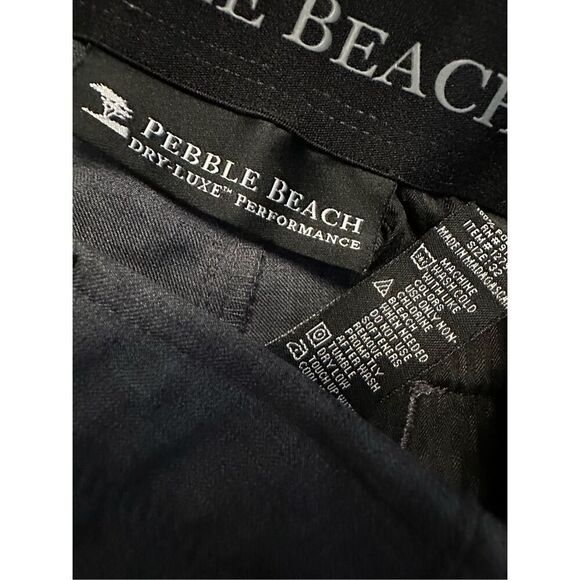 Pebble Beach Men's Dry-Luxe Performance Comfort Waist Shorts Black/Grey Size 32 - Picture 3 of 3